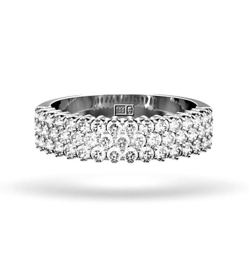 JASMINE PLATINUM Diamond ETERNITY RING 0.50CT G/VS